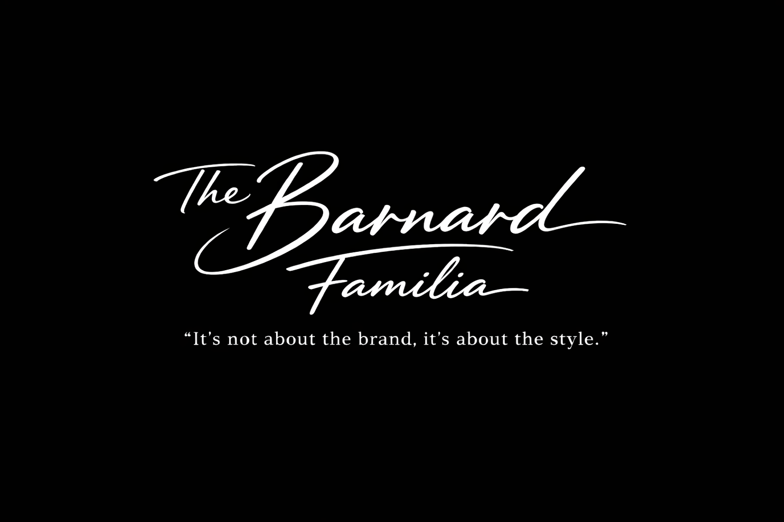 Barnard Familia It s not about Black and White logo